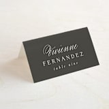 "And here we are" - Place Cards in Marble by Lea Delaveris - Folded with Free Guest Printing