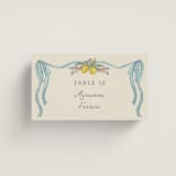 "Amalfi Coast Wedding" - Place Cards in Aqua by Chris Griffith - Front