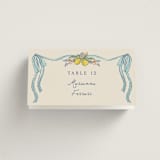 "Amalfi Coast Wedding" - Place Cards in Aqua by Chris Griffith - Folded with Free Guest Printing