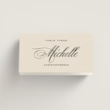 "Modern Romance" - Place Cards in Almond by Eric Clegg - Folded with Free Guest Printing