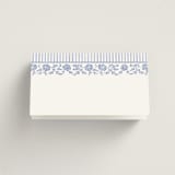 "Embroidered" - Place Cards in Cerulean by Jenna Holcomb - Blank Front