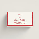 "Love in Bloom" - Place Cards in Brick by Julia Liverton - Folded with Free Guest Printing