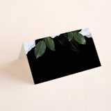 "Heirloom Roses" - Place Cards in Ebony by Jill Means - Blank front