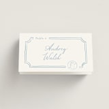 "Organic frame" - Place Cards in Marine by Creo Study - Folded with Free Guest Printing