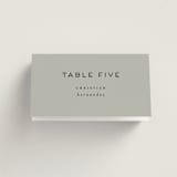 "Picturesque" - Place Cards in Linen by Christie Garcia - Folded with Free Guest Printing