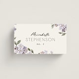 "Sweeping Vine" - Place Cards in Periwinkle by Itsy Belle Studio - Front with Free Guest Printing