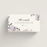 "Sweeping Vine" - Place Cards in Periwinkle by Itsy Belle Studio - Folded with Free Guest Printing
