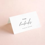 "Slate" - Place Cards in Bridal Veil by Up Up Creative - Folded with Free Guest Printing