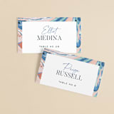 "Mod Marble" - Place Cards in Maraschino by A Real Peach Studio - Front with Free Guest Printing