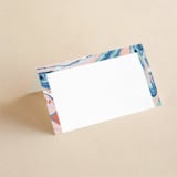 "Mod Marble" - Place Cards in Maraschino by A Real Peach Studio - Blank front