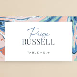 "Mod Marble" - Place Cards in Maraschino by A Real Peach Studio - Detail