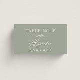 "Soft Arch" - Place Cards in Sage by Erica Krystek - Front with Free Guest Printing