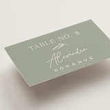 "Soft Arch" - Place Cards in Sage by Erica Krystek - Detail