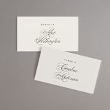 "Tandem" - Place Cards in Buttercream by Jessica Williams - Front with Free Guest Printing