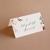 "Sonnet" - Place Cards in Almond by Petra Kern - Folded with Free Guest Printing