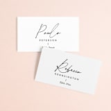 "Courthouse" - Place Cards in Midnight by Susan Brown - Front with Free Guest Printing