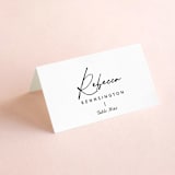 "Courthouse" - Place Cards in Midnight by Susan Brown - Folded with Free Guest Printing
