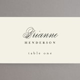 "Elegant Type" - Place Cards in Cream by Louise Kay - Detail