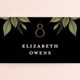 "Vintage Print" - Place Cards in Licorice by GeekInk Design - Detail