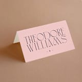 "modern tropics" - Place Cards in Blush by Baumbirdy - Folded with Free Guest Printing