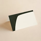 "Warner" - Place Cards in Emerald by Carrie ONeal - Blank front