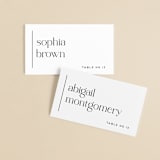 "Split Line" - Place Cards in Black Tie by Amy Payne - Front with Free Guest Printing