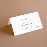 "Beyond Words" - Place Cards in Snow by Kimberly FitzSimons - Folded with Free Guest Printing