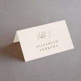 "Everlasting Love" - Place Cards in Linen by Brandy Folse - Folded with Free Guest Printing