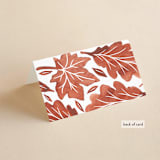 "Watercolor Fallen Leaves" - Place Cards in Copper by Katharine Watson - Folded Back of Card