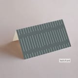 "Postale" - Place Cards in Ebony by Ann Gardner - Folded Back of Card