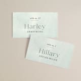 "Blue Jean Baby" - Place Cards in Ocean by Chelsea Petaja - Front with Free Guest Printing