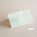 "Blue Jean Baby" - Place Cards in Ocean by Chelsea Petaja - Folded Back of Card