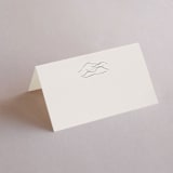 "Mountains" - Place Cards in Ivory by Angela Thompson - Blank front