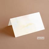 "The whisper of the waves" - Place Cards in Sunrise by Helen Halik - Folded Back of Card