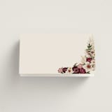"Dried Floral Wreath" - Place Cards in Cabernet by Erin Deegan - Blank front
