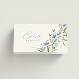 "Fleur" - Place Cards in Aquamarine by Everett Paper Goods - Folded with Free Guest Printing
