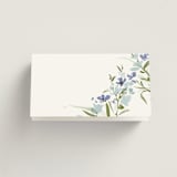 "Fleur" - Place Cards in Aquamarine by Everett Paper Goods - Blank Front