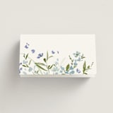 "Fleur" - Place Cards in Aquamarine by Everett Paper Goods - Folded Back of Card