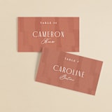 "Echo" - Place Cards in Rust by Jennifer Wick - Front with Free Guest Printing
