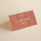 "Echo" - Place Cards in Rust by Jennifer Wick - Folded with Free Guest Printing
