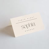 "Brooks" - Place Cards in Vanilla by Kristie Kern - Folded with Free Guest Printing