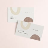 "Minimalist Shapes" - Place Cards in Natural by Heather Cairl - Front with Free Guest Printing