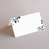 "Love Story" - Place Cards in Indigo by Leah Bisch - Blank front