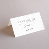 "Layers" - Place Cards in Truffle by Yaling Hou Suzuki - Folded with Free Guest Printing