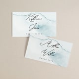 "Ocean Vibes" - Place Cards in Sky by Marina Onoprienko - Front with Free Guest Printing