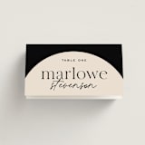 "Little party big love" - Place Cards in Noir by Jessica Corliss - Folded with Free Guest Printing