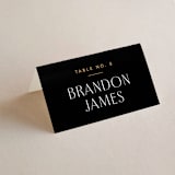 "love love love" - Place Cards in Onyx by Robert and Stella - Folded with Free Guest Printing