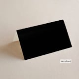 "love love love" - Place Cards in Onyx by Robert and Stella - Folded Back of Card
