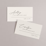 "Violet " - Place Cards in Linen by Kelly Schmidt - Front with Free Guest Printing