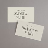 "Seraphina" - Place Cards in Sand by Robert and Stella - Front with Free Guest Printing